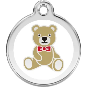 Red Dingo Teddy Bear Tag Pet ID