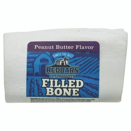 Redbarn Filled Bone Dog Treat Peanut Butter 3.5oz SM - Image 2