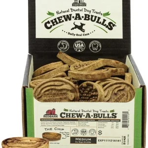 Redbarn Pet Products Chew-A-Bulls Chip Dental Dog Treats Medium