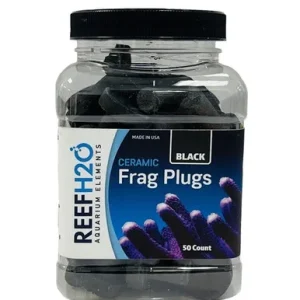 ReefH2O Bulk Ceramic Frag Plug Black 50 Count Jar