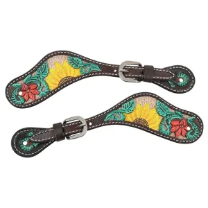 Reinsman Rising Sunflower Spur Straps