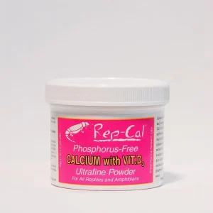 Rep-Cal Research Labs Phosphorous-Free Calcium with Vitamin D3 Ultrafine Powdered Supplement 3.3 oz