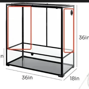 Replacement front glass door 2pcs for RK904590-36" x 18"x 36"