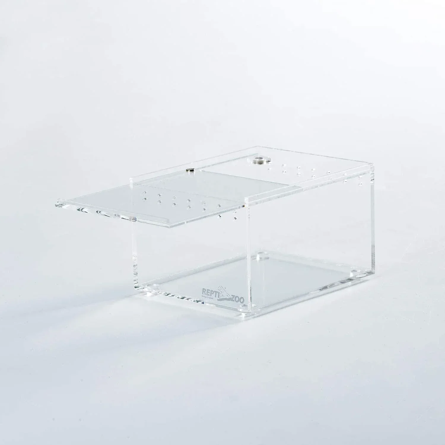 REPTI ZOO 0.15 Gallon 4.1"x3.3"x2.5" Magnetic Acrylic Case, Nano Enclosure Reptile Breeding Box - Image 2