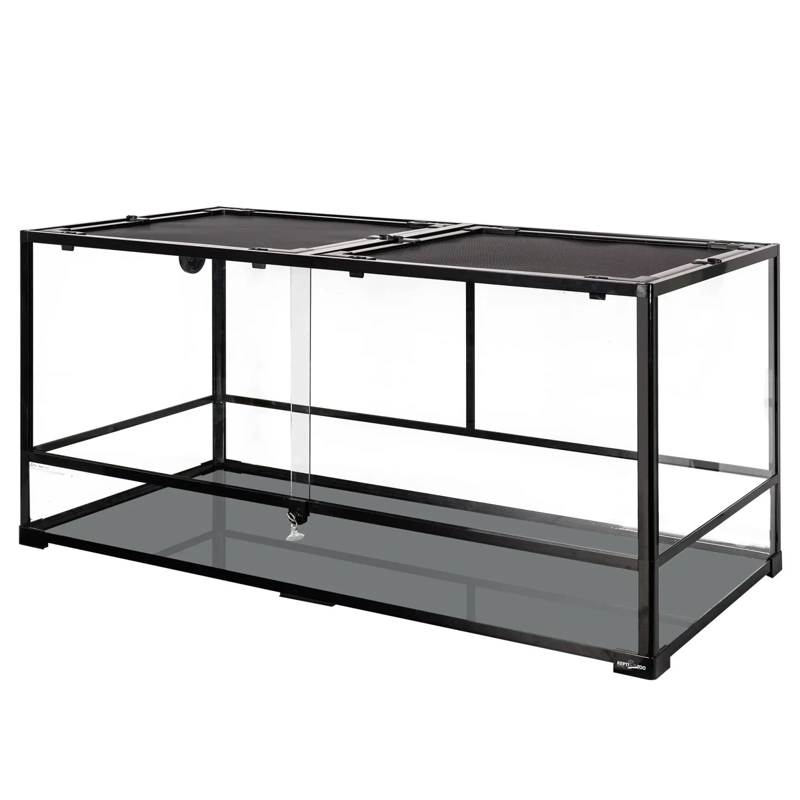 REPTI ZOO 120 Gallon 48" x 24" x 24" Large Glass Reptile Snake Terrarium, Tall & Wide Reptile Habitat Tank with Sliding Door Screen Ventilation RK0240 - Image 2