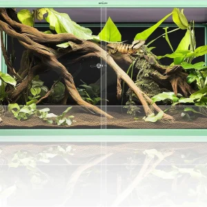 REPTI ZOO 120 Gallon Stackable Aluminum Reptile Terrarium with Tempered Glass