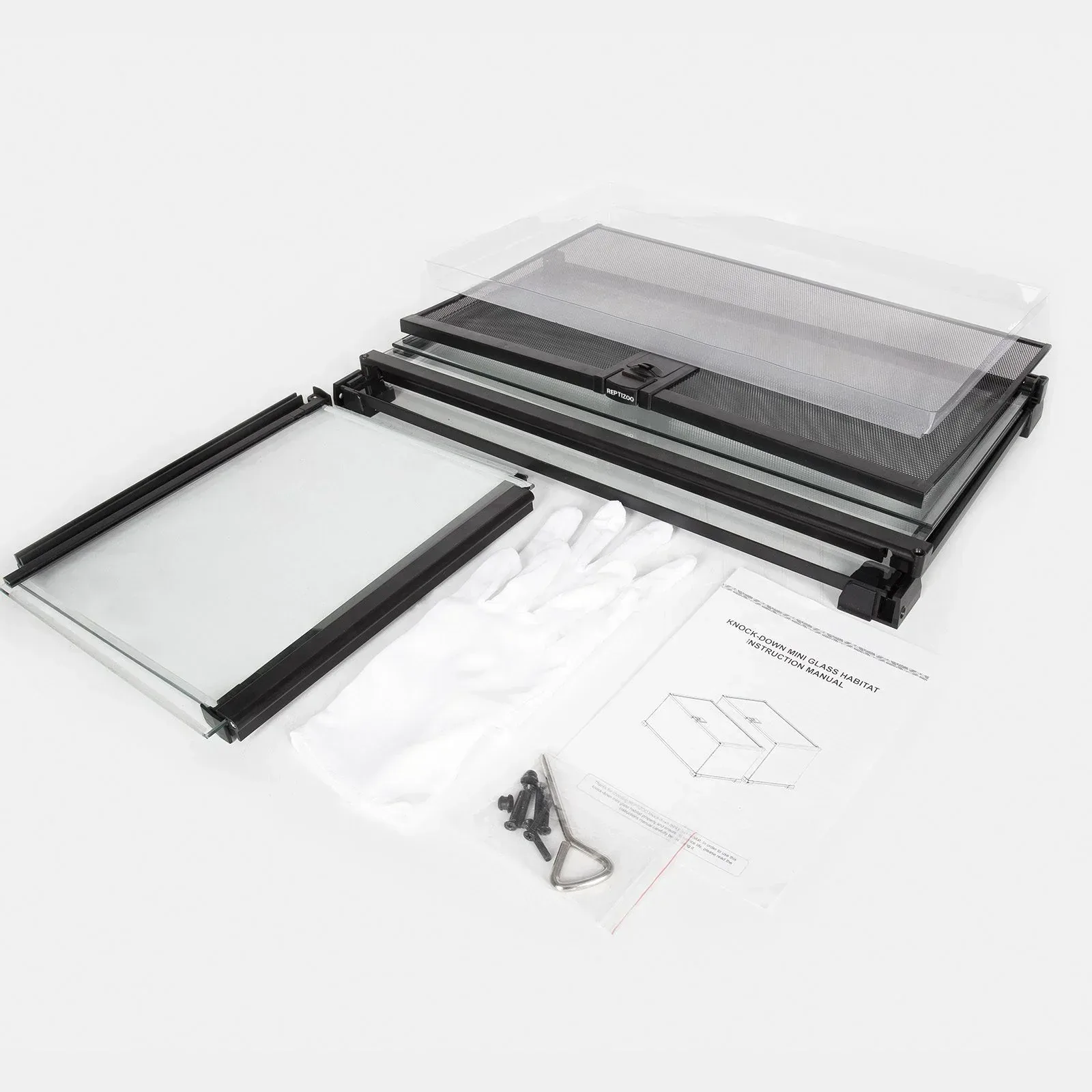 REPTI ZOO 15 Gallon Sized 20" x 12" x 14" Reptile Tank RAK05 - Image 2