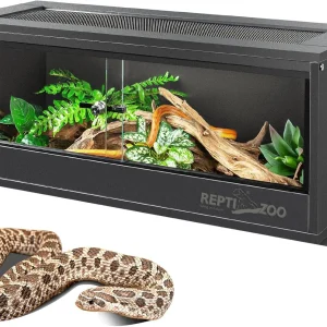 REPTI ZOO 20 Gallon PVC Reptile Tank 30x12x12 Reptile Terrarium for Lizards
