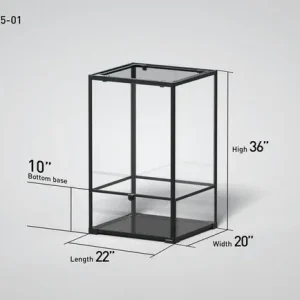REPTI ZOO 22" x 20"x 36" Glass Reptile Terrarium with Hinge Door Custom Reptile Tank (customed reptile cage)
