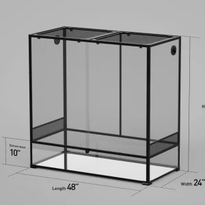 REPTI ZOO 240 Gallon Customed Glass Reptile Terrarium 48" x 24"x 48" (includes shipping and tax))