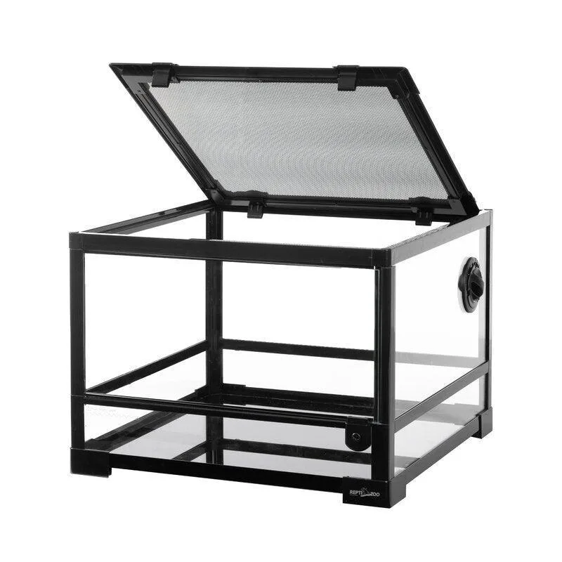 REPTI ZOO 25 Gallon 18" X 18" X 13" Reptile Terrarium, Upgrade Glass Front Opening Terrarium(Knock-Down) RK0116S - Image 2