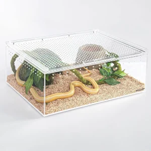 REPTI ZOO 27 Gallon 16''x12''x6'' Magnetic Acrylic Reptile Breeding Cage