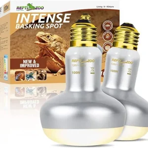 REPTI ZOO 2PCS 100W Reptile Heat Lamp Sunlight UVA Lighting Heating Lamp FCB100