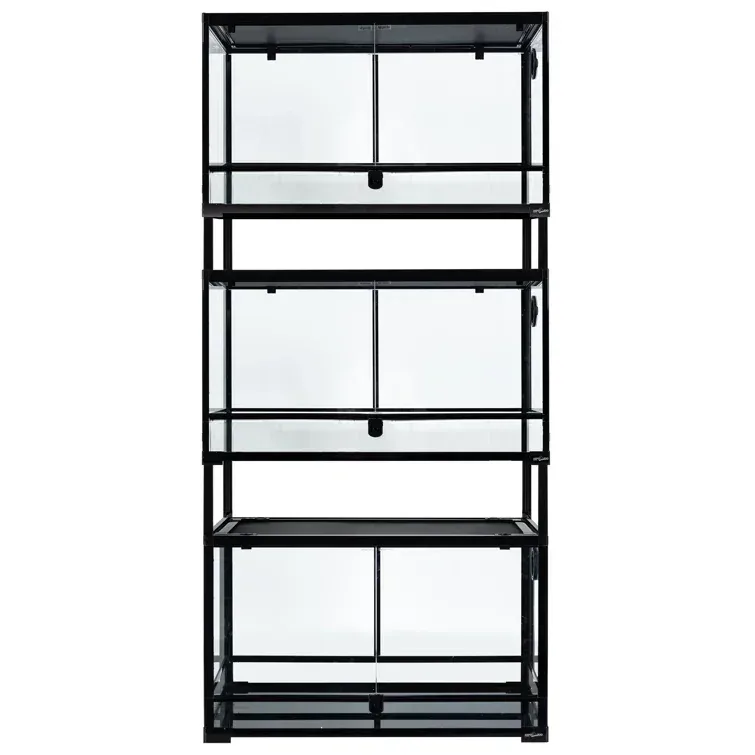 REPTI ZOO 30'' x 18'' x 70'' Stackable Reptile Tank (3 tanks stacked)