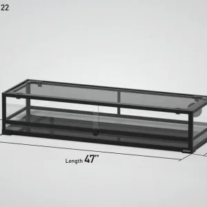 REPTI ZOO 31 Gallon 47" x15"x 10" Glass Reptile Terrarium with Sliding Door Custom Reptile Tank