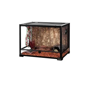 REPTI ZOO 34 Gallon 24" x 18" x 18" Front Opening Reptile Terrarium With Screen Ventilation (Backgrounds not Include) RK0107B