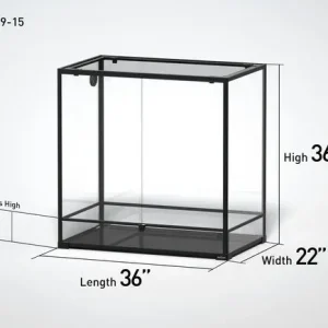 REPTI ZOO 36" x 22"x 36" Glass Reptile Terrarium with Front opening door Custom Reptile Tank (customed reptile cage)