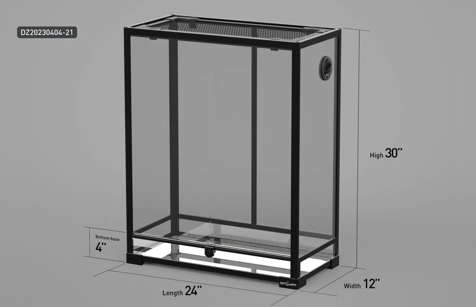 REPTI ZOO 38 Gallon Custom Reptile Tank 24" x 12"x 30" Front Opening Doors - Image 2