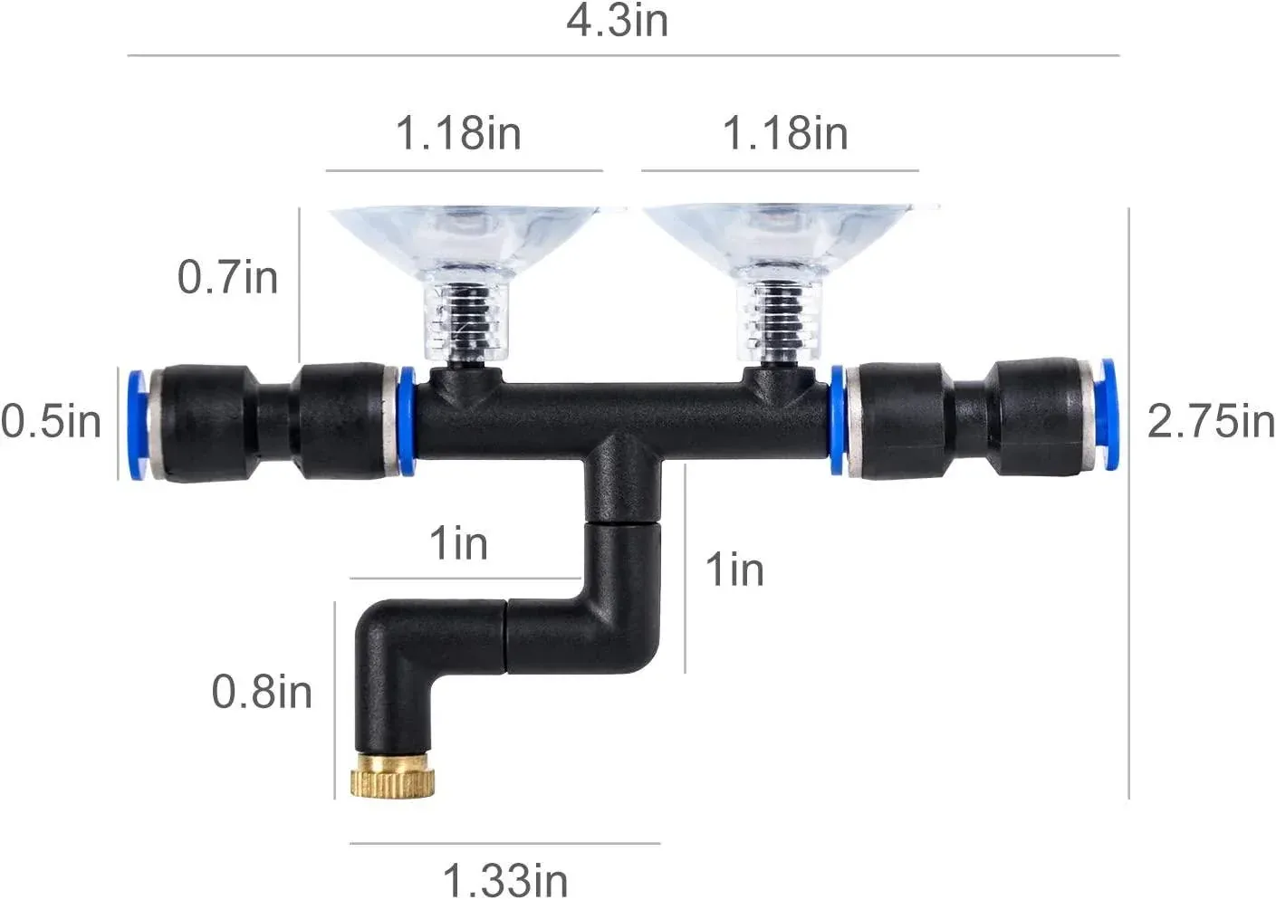 REPTI ZOO 4 Pieces Spray Nozzles Adjustable Fine Misting Water for Reptiles - Image 2