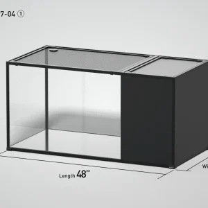 REPTI ZOO 48" x 24"x 24" Glass Customed Reptile Terrarium Reptile tank