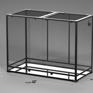 REPTI ZOO 48" x 24"x 36" Glass Reptile Terrarium with Sliding Door Reptile Habitat Tank (customed reptile cage)
