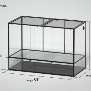 REPTI ZOO 60" x 30"x 42" Glass Reptile Terrarium with Sliding Door Custom Reptile Tank (customed reptile cage)