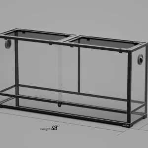 REPTI ZOO 65 Gallon 48" x 13"x 24" Glass Reptile Terrarium with Sliding Door Reptile Habitat Tank (customed reptile cage)