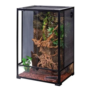 REPTI ZOO 67 Gallon 24″x18″x36″ Vertical Reptile Tall Terrarium With Mesh Screen Sides and Glass Sides RK0124N