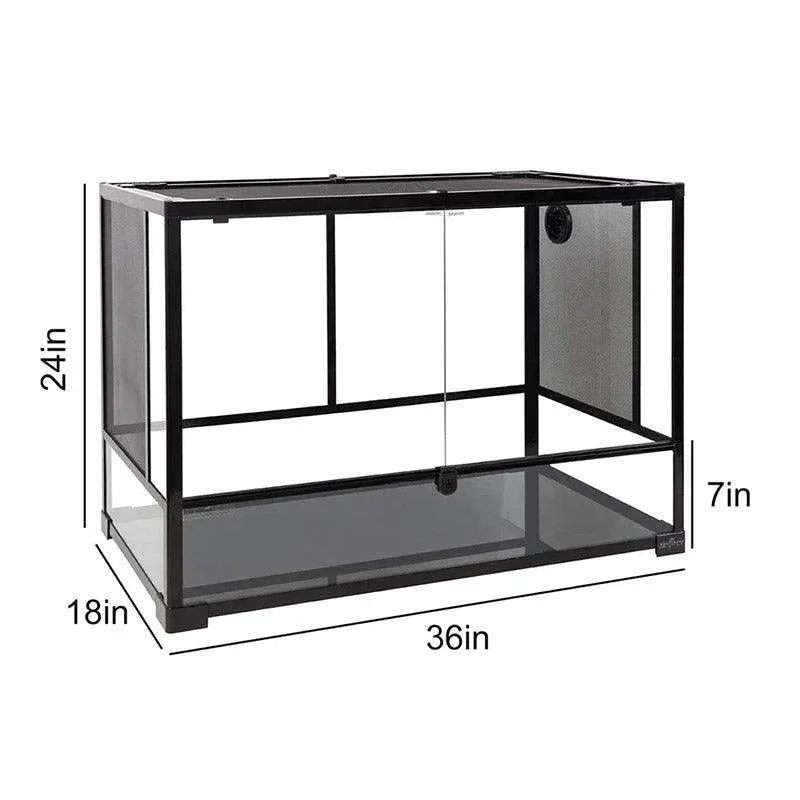 REPTI ZOO 67 Gallon 36" x 18" x 24" Double Hinge Door with Screen Ventilation Reptile Terrarium(Knock-Down) RK0120N - Image 2