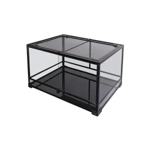 REPTI ZOO 67 Gallon 36" x 18" x 24" Reptile Tank, Double Hinge Door with Screen Ventilation Reptile Terrarium(Knock-Down) RK0120