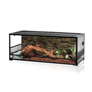 REPTI ZOO 67 Gallon 48" x 18" x 18" Upgrade Front Opening Bearded Dragon Tank (Knock-Down) RK0222
