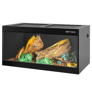 REPTI ZOO 68/120 Gallon Reptile Enclosure, 48 inch Wooden Reptile Tank Terrarium for Bearded Dragon Gecko Ball Python Snake