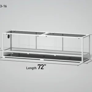 REPTI ZOO 72" x 18"x 21" Glass Reptile Terrarium with Sliding Door Custom Reptile Tank (customed reptile cage)