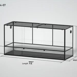 REPTI ZOO 72" x 24"x 34" Glass Reptile Terrarium with Sliding Door Custom Reptile Tank (customed reptile cage)