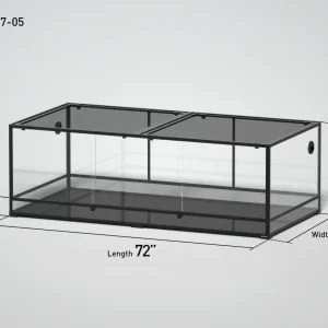 REPTI ZOO 72" x 36"x 24" Glass Reptile Terrarium with Sliding Door Custom Reptile Tank (customed reptile cage)