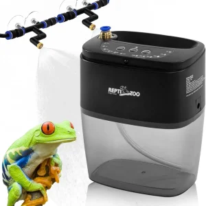 REPTI ZOO 800ml Reptile Mister Fogger Portable Mister for Reptile Tank with 2PCS Nozzles for Reptiles/Amphibians
