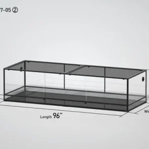 REPTI ZOO 96" x 36"x 24" Glass Reptile Terrarium with Sliding Door Custom Reptile Tank(Only ONE Left in Stock)