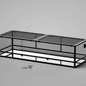 REPTI ZOO Customed Reptile Cage 135 Gallon 72" x 24"x 18" Glass Reptile Terrarium (includes shipping and tax)