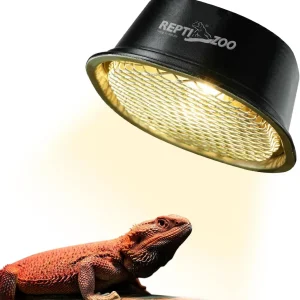 REPTI ZOO G9 Reptile Light Fixture with Heat Lamp Bulb 50W Warm White