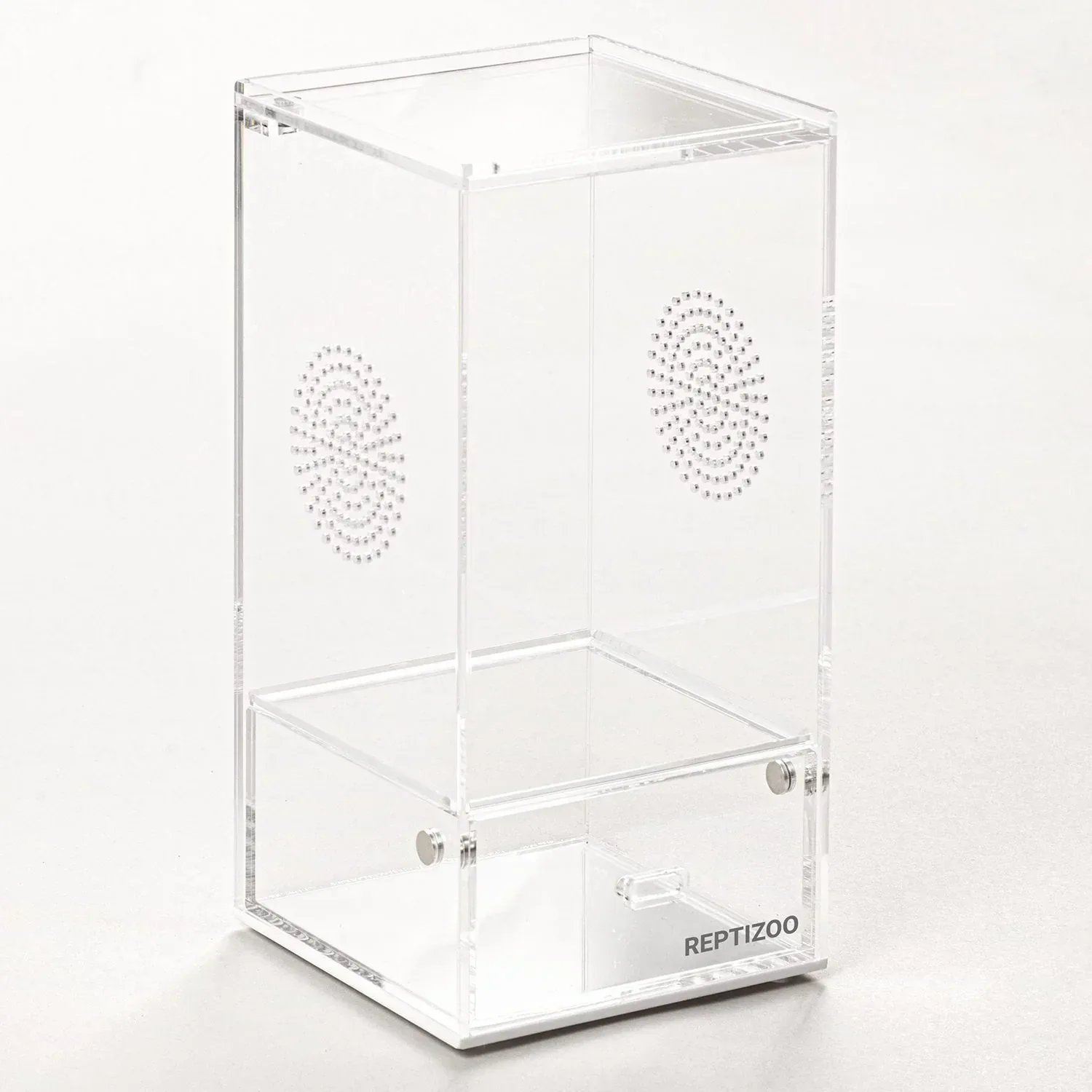 REPTI ZOO Magnetic Acrylic Reptile Terrarium, Transparent Tarantula Spider Enclosure Micro Breeding Box - Image 2
