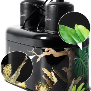 REPTI ZOO Nano Combo Print Tropical Desert Reptile Dual Deep Dome Lamp Fixture