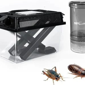REPTI ZOO Reptile Cricket Keeper & Mixer Kit, Feeding Cricket Keeper with Tubes