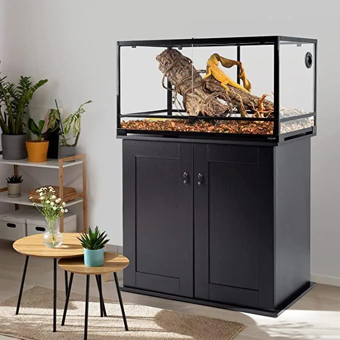 REPTI ZOO Reptile Terrarium Cabinet, Reptile and Amphibian Terrarium Stand (36''x18''x30'')