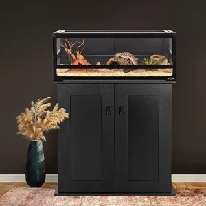 REPTI ZOO Reptile Terrarium Stand 30"W x 12"D with 4 Shelves for Reptile Accessories Organization