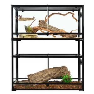 REPTI ZOO Stackable Reptile Terrarium (2 tanks stacked)