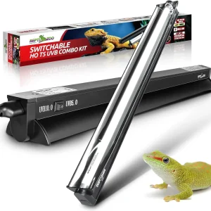REPTI ZOO Switchable T5 UVB Terrarium Light Fixture Combo Kit
