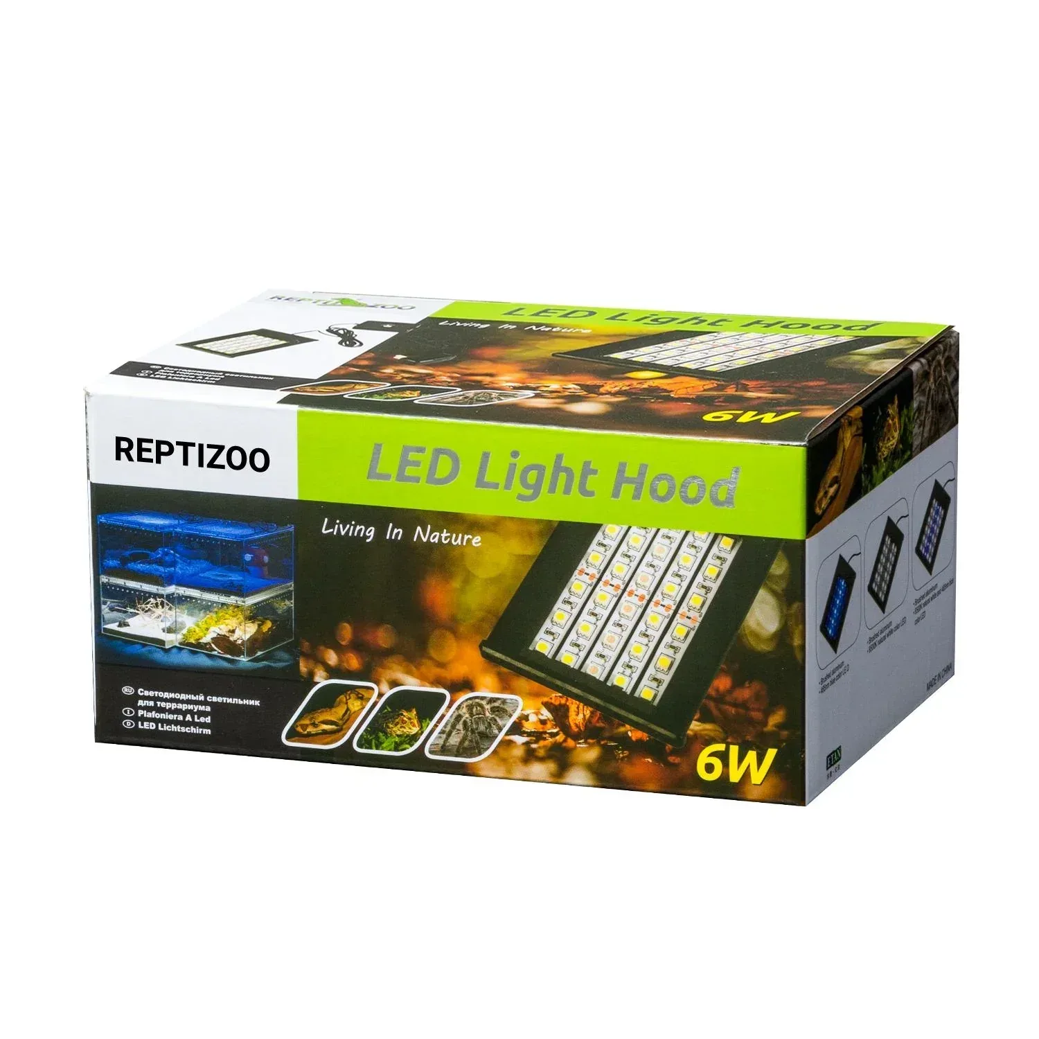 REPTI ZOO Terrarium Light Day and Night Mode Reptile LED Light Hood for Reptile Terrarium White Light and Blue Light Fit for Different Pet Habits - Image 2