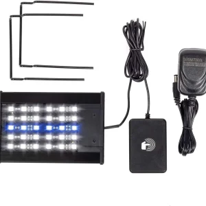 REPTI ZOO Terrarium Light Day and Night Mode Reptile LED Light Hood for Reptile Terrarium White Light and Blue Light Fit for Different Pet Habits