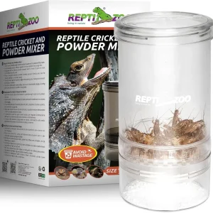 REPTI ZOO Transparent Cricket Calcium Powder Mixer Shaker and Feeder