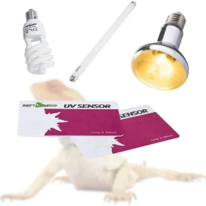REPTI ZOO UVB Tester Reptile Lamp UV Sensor Reptile UVA UVB Fluorescent Lamp Tester Card, Set of 2
